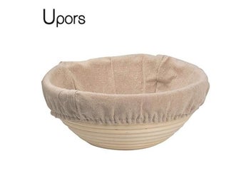 Listing 3 of 9 for UPORS Rattan Bread Proofing Basket Natural Oval Rattan Wicker Dough