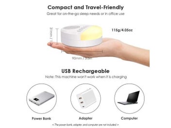 Listing 5 of 8 for 7/1PCs Baby White Noise Sleep Machine Built-in 6 Soothing Sound Soft Breath