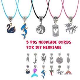 Listing 5 of 9 for Charm Bracelet Making Kit DIY Jewellery Beads Unicorn Mermaid Necklace