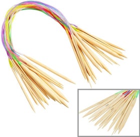 Listing 2 of 16 for Knitting Needles Storage Bag Crochet Supplies with Case