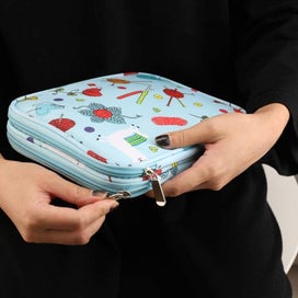 Listing 3 of 16 for Knitting Needles Storage Bag Crochet Supplies with Case