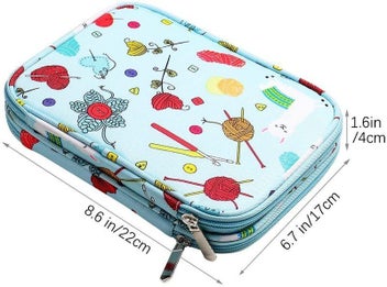Listing 4 of 16 for Knitting Needles Storage Bag Crochet Supplies with Case