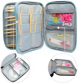 Listing 8 of 16 for Knitting Needles Storage Bag Crochet Supplies with Case