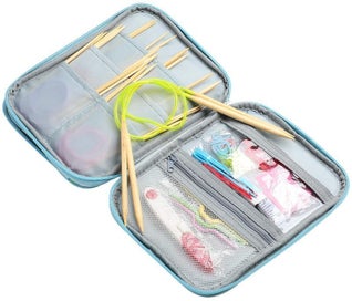Listing 16 of 16 for Knitting Needles Storage Bag Crochet Supplies with Case
