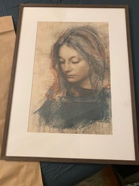Listing 2 of 4 for Annigoni 'Cristina I' framed print