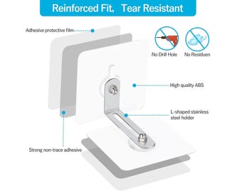 Listing 2 of 5 for 10pcs Anti Tip Furniture Anchors , Adhesive Furniture Wall Anchor Kit for Bab