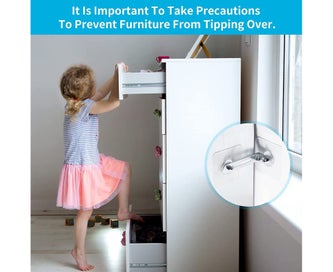 Listing 3 of 5 for 10pcs Anti Tip Furniture Anchors , Adhesive Furniture Wall Anchor Kit for Bab