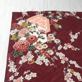 Listing 5 of 14 for Vintage Silk Japanese Floral Fabric Piece