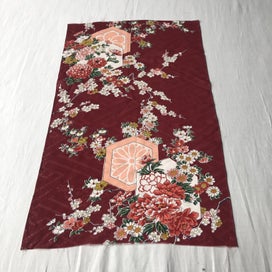 Listing 10 of 14 for Vintage Silk Japanese Floral Fabric Piece