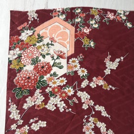 Listing 13 of 14 for Vintage Silk Japanese Floral Fabric Piece