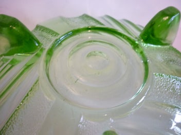 Listing 4 of 6 for URANIUM GREEN GLASS BOWL