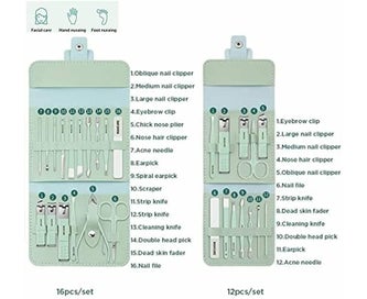 Listing 3 of 3 for 16 in 1 Stainless Steel Manicure Pedicure Nail Clippers Kit Yellow