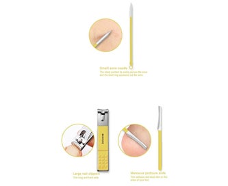 Listing 5 of 5 for 16 pcs Nail KitL¬ Nail Clippers, Foot Spa, Foot Scrubber, Pedicure Kit, Foot B