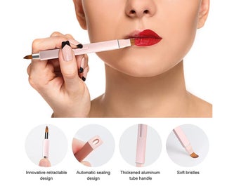 Listing 4 of 7 for 2 Pcs Retractable Lip Brush Lipstick Double-ended Lip Applicator Concealer Br