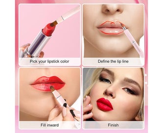 Listing 5 of 7 for 2 Pcs Retractable Lip Brush Lipstick Double-ended Lip Applicator Concealer Br