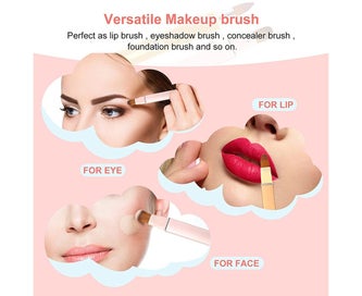 Listing 6 of 7 for 2 Pcs Retractable Lip Brush Lipstick Double-ended Lip Applicator Concealer Br