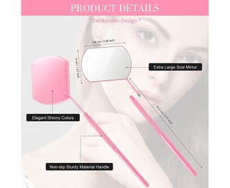 Listing 2 of 7 for 2 Pieces Lash Mirror, Mirror for Eyelash, Large Square Mirror Stainless Steel