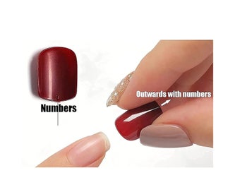 Listing 5 of 6 for 24Pcs Coffin Fake Nails, Gradient Glossy False Nails, Blooming Ombre Press on