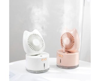 Listing 2 of 8 for 300ml Cat USB Rechargeable Air Humidifier Mist Spray LED Light Desk Cooling-P