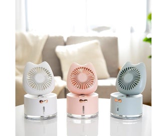 Listing 3 of 8 for 300ml Cat USB Rechargeable Air Humidifier Mist Spray LED Light Desk Cooling-P
