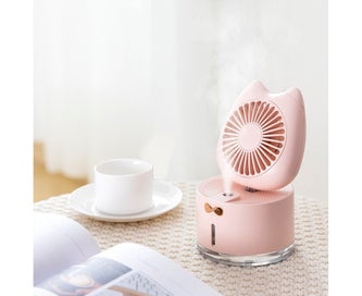 Listing 5 of 8 for 300ml Cat USB Rechargeable Air Humidifier Mist Spray LED Light Desk Cooling-P
