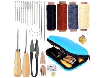 Listing 3 of 9 for IMZAY Leather Sewing Kit With Waxed Thread Large Eye Leather Sewing Stitching