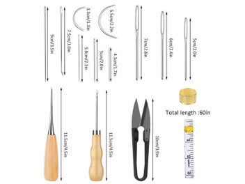 Listing 4 of 9 for IMZAY Leather Sewing Kit With Waxed Thread Large Eye Leather Sewing Stitching