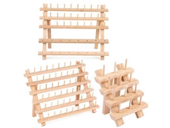 Listing 3 of 9 for IMZAY Wooden Sewing Thread Storage Box Spool Yarn Holder Home Embroidery