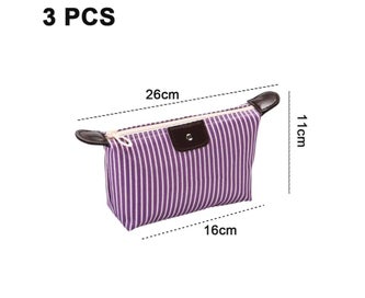Listing 2 of 5 for 3pcs Waterproof Storage Bags,with Zipper Travel Organizer Small Makeup Bag fo