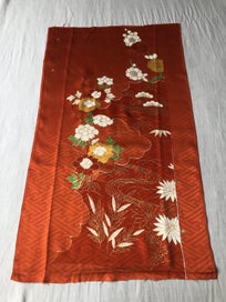 Listing 2 of 13 for Vintage Japanese Decorative Silk Fabric Piece