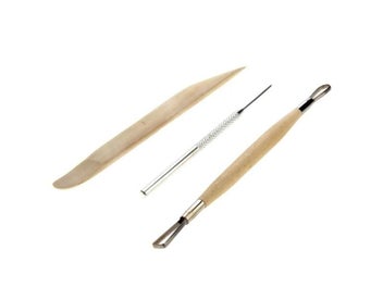 Listing 5 of 8 for 8 Piece Set Clay Ceramics Molding Tools Wood Knife Pottery Tool Practical