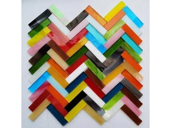 Listing 7 of 9 for 85g/3oz (Approx. 31pcs) 1*4cm Mica Mosaic Tiles 3mm DIY Mosaic Craft Stained