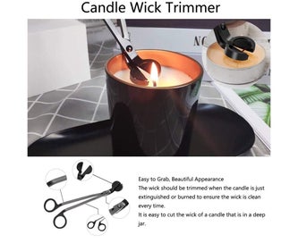 Listing 4 of 7 for 4 in 1 Candle Accessory Set Candle Wick Trimmer Candle Cutter Candle Snuffer