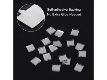 Listing 5 of 9 for Self-Adhesive Real Craft Mini Square Mirrors Mosaic Tiles Stickers For Bathroom