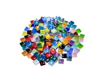 Listing 4 of 15 for 450pcs Solid Color Square Glass Mosaic Tiles Art And Craft Material Mosaic Tile