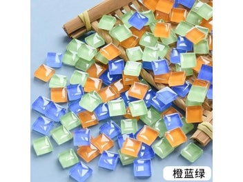 Listing 5 of 15 for 450pcs Solid Color Square Glass Mosaic Tiles Art And Craft Material Mosaic Tile