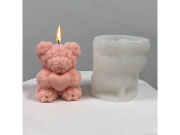 Listing 3 of 9 for 3D Bear Hug Love Silicone Candle Mold Diy Cute Bear Pet Candle Making Supplies