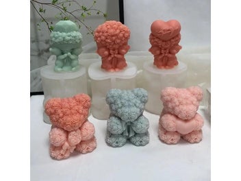 Listing 5 of 9 for 3D Bear Hug Love Silicone Candle Mold Diy Cute Bear Pet Candle Making Supplies