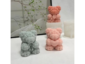 Listing 6 of 9 for 3D Bear Hug Love Silicone Candle Mold Diy Cute Bear Pet Candle Making Supplies