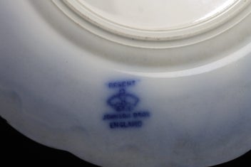 Listing 3 of 5 for Antique Flow Blue "Regent" Serving Plate - Johnson Brothers c1913