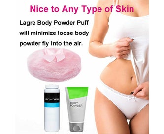 Listing 2 of 8 for 4Pcs Large Body Powder Puff Soft and Furry Puff with Ribbon Handle Beauty Mak