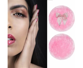 Listing 6 of 8 for 4Pcs Large Body Powder Puff Soft and Furry Puff with Ribbon Handle Beauty Mak