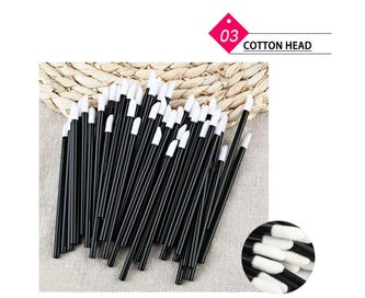 Listing 4 of 6 for 50pcs Disposable Lip Brush Lip Wands Gloss Lipstick Applicator Brushes