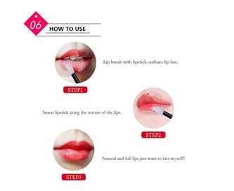 Listing 6 of 6 for 50pcs Disposable Lip Brush Lip Wands Gloss Lipstick Applicator Brushes