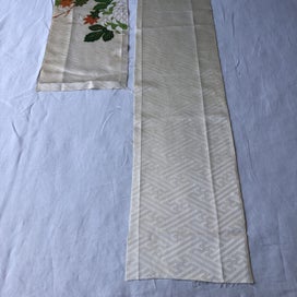 Listing 6 of 18 for Vintage Japanese Fabric Decortive Woven Silk Kimono Panels X2