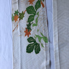 Listing 8 of 18 for Vintage Japanese Fabric Decortive Woven Silk Kimono Panels X2