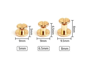 Listing 6 of 8 for 10Sets Luggage Leather Metal Craft Solid Screw Nail Rivet Double Curved Head