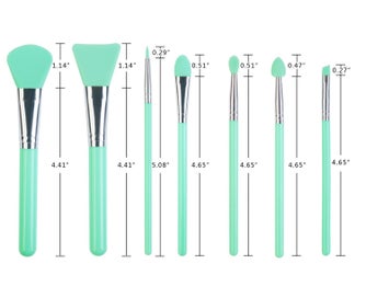 Listing 2 of 7 for 7 Pack Silicone Makeup Brush Applicator Kit for Cream or Liquid Face Care, Li