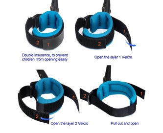Listing 5 of 5 for Anti Lost Wrist Link Safety Wrist Link for Toddlers, Babies & Kids -Blue 1.5m