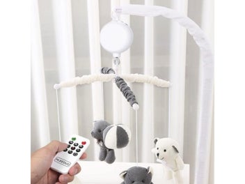 Listing 3 of 7 for Rotary Baby Crib Bed Toy Musical Mobiles 35 Songs Music Box Remote Control